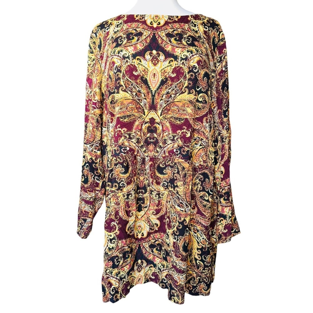 C1 J Jill Tunic Blouse Shirt Top paisley print tunic Women's XL‎